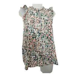 Lauren Conrad Flutter Sleeve Tank Floral Size Medium